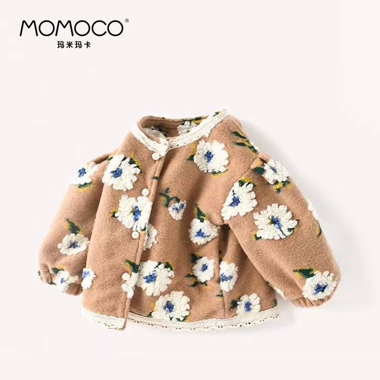 MOMOCO玛米玛卡冬女中大童翻领绣花短外套79830107042