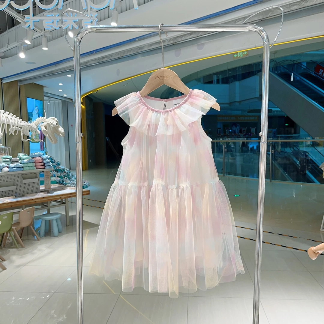 MOMOCO女童夏季彩纱无袖连衣裙75620470005