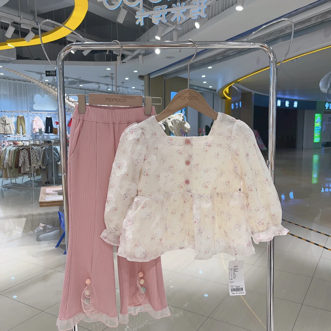 MOMOCO春季欧若风女童可爱百搭娃娃衫75780236001