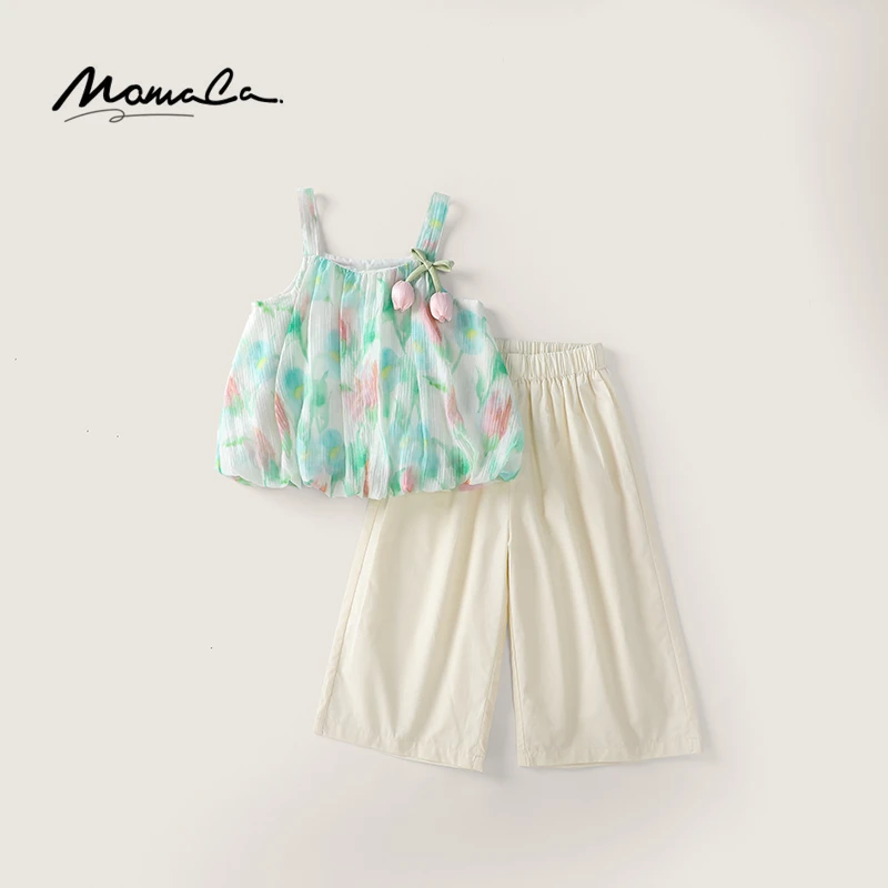 MOMOCO夏季女童时尚休闲郁金香吊带两件套75630578030