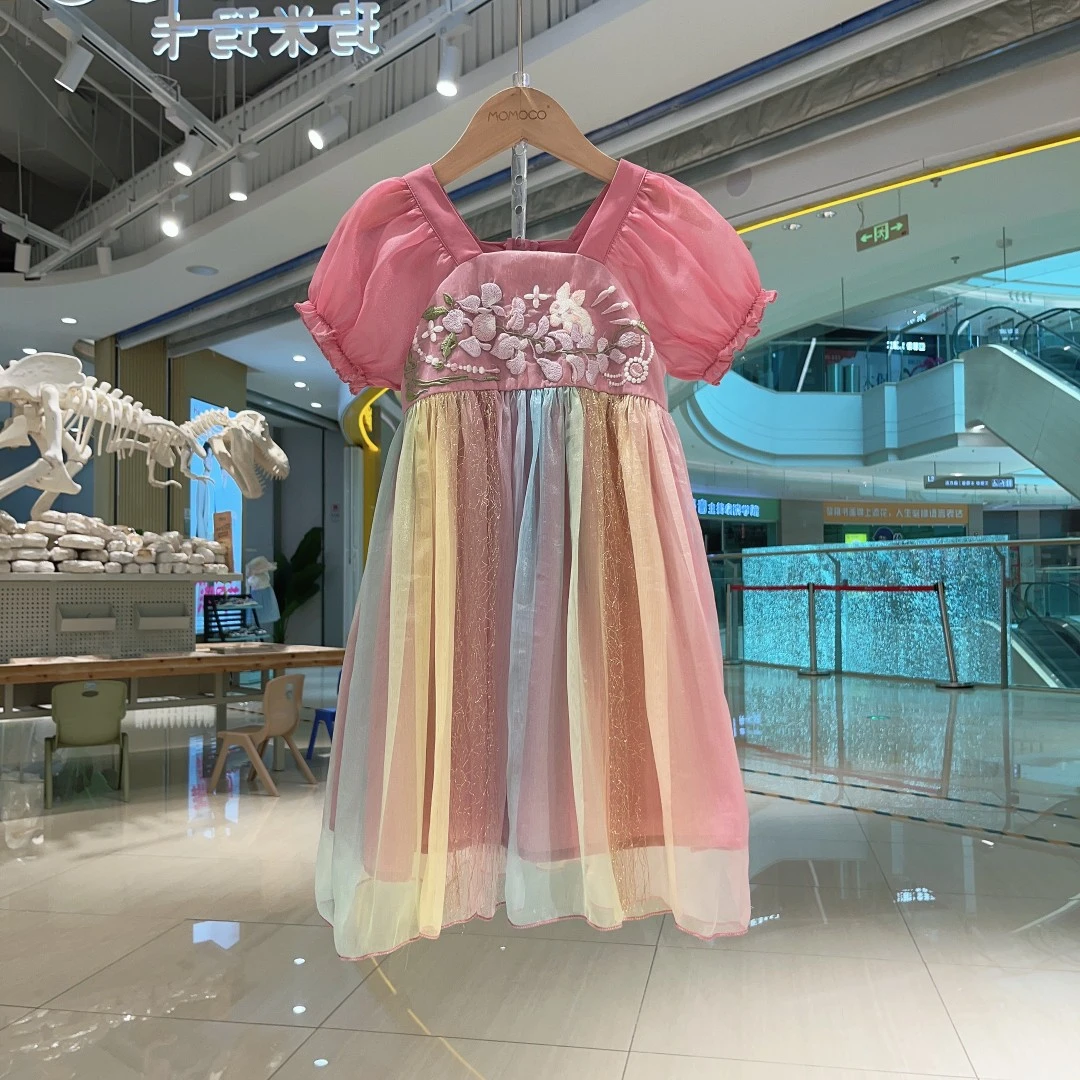 MOMOCO女童夏季薄款中国风古装霓裳羽衣民族风连衣裙76630470045