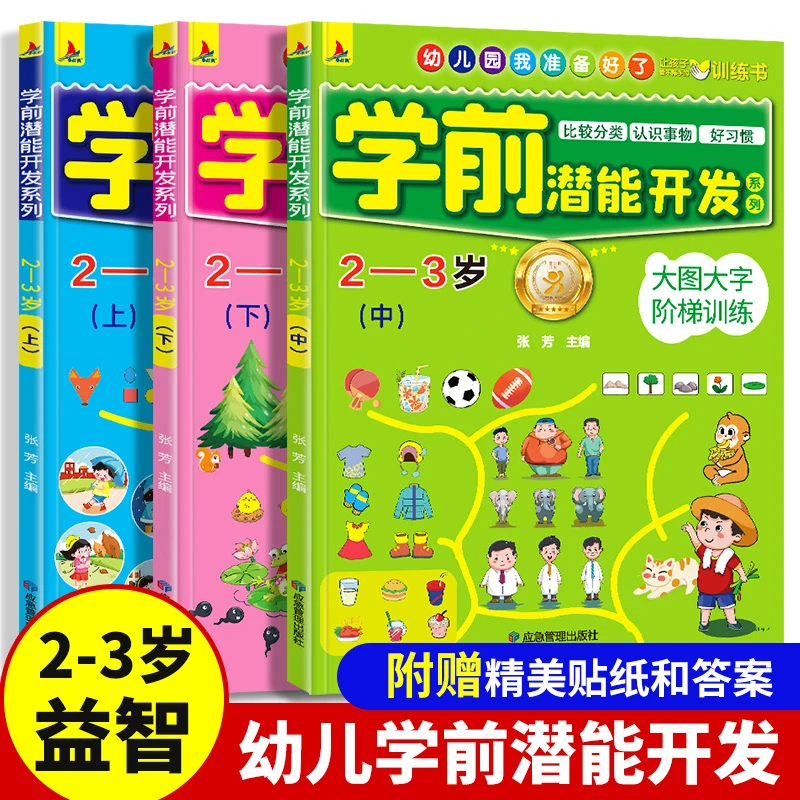 学前潜能开发2-3-4岁益智启蒙数学思维训练幼儿园小班左右脑开发