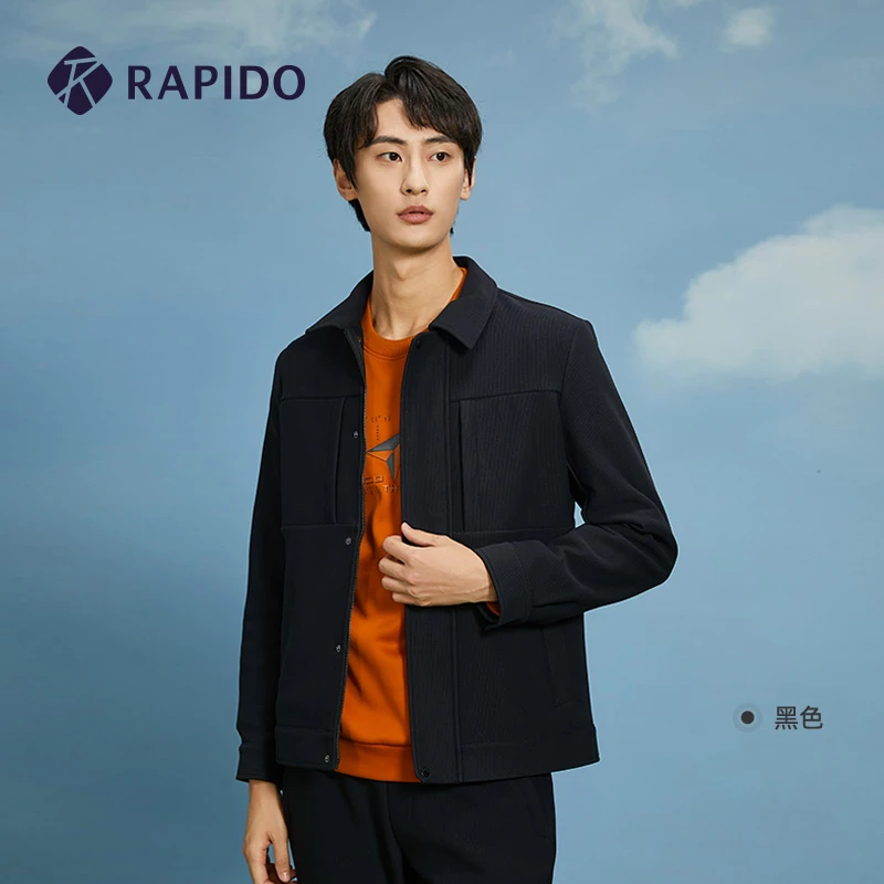 Rapido秋冬新款男子O系列运动休闲百搭衬衫领夹克外套CN3939O37