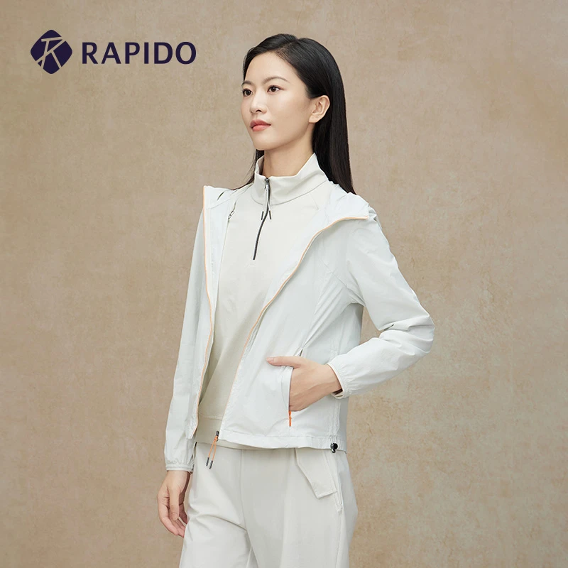 Rapido2025年新款女士UPF40+连帽休闲防晒抗菌夹克外套CP4639O35