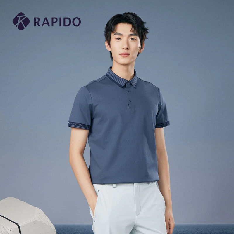 Rapido2025年春夏新款男士R系列横机领POLO衫短袖T恤CN4442U12