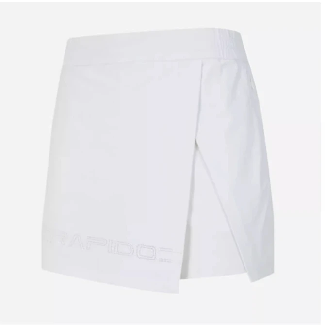 Rapido2025年春夏新款女款竖纹裙裤休闲运动白色半身裙CP4325S01