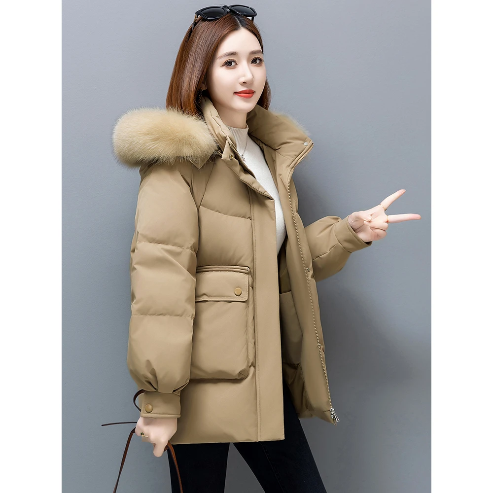波司登短款羽绒服女士冬季2023新款冬装狐狸毛领加厚大码时尚女装
