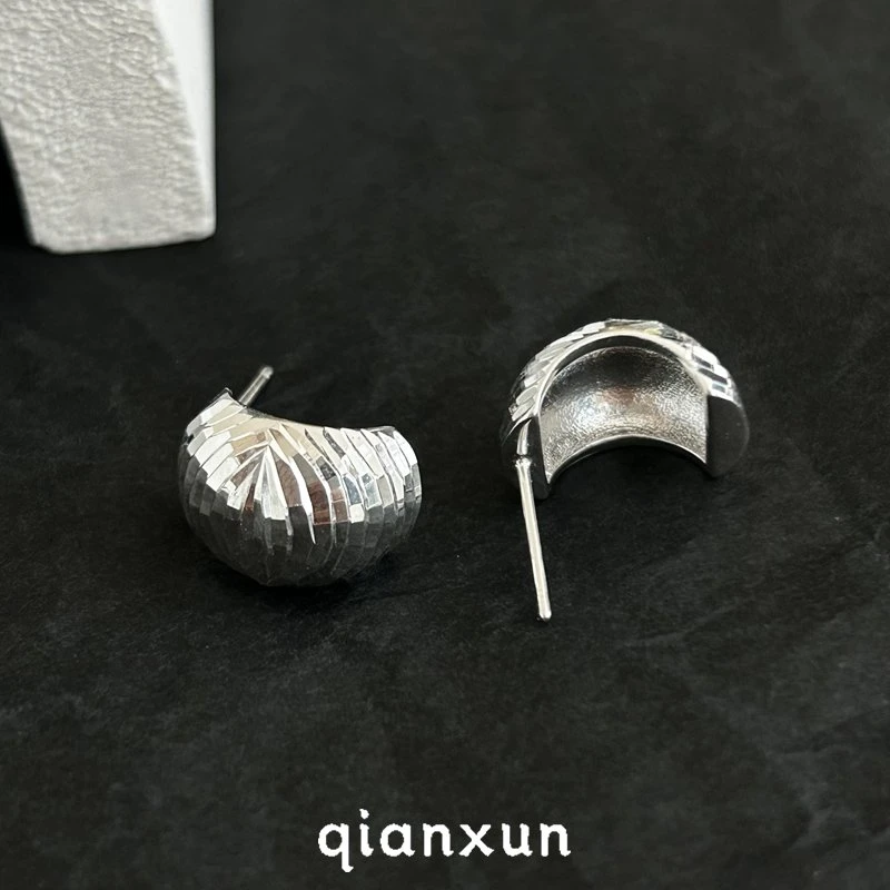 925银耳饰 日韩ins冷淡风几何棱形耳环百搭轻奢风气质秋冬新款