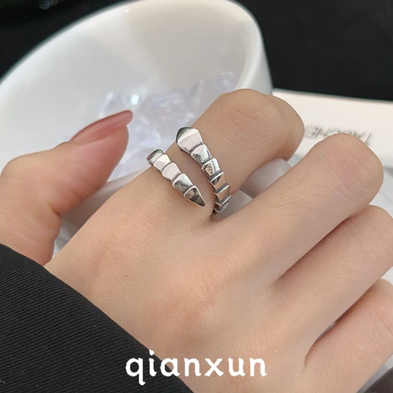 925银戒指银戒指【复古灵蛇】戒指小指蛇年小众设计高级感J163