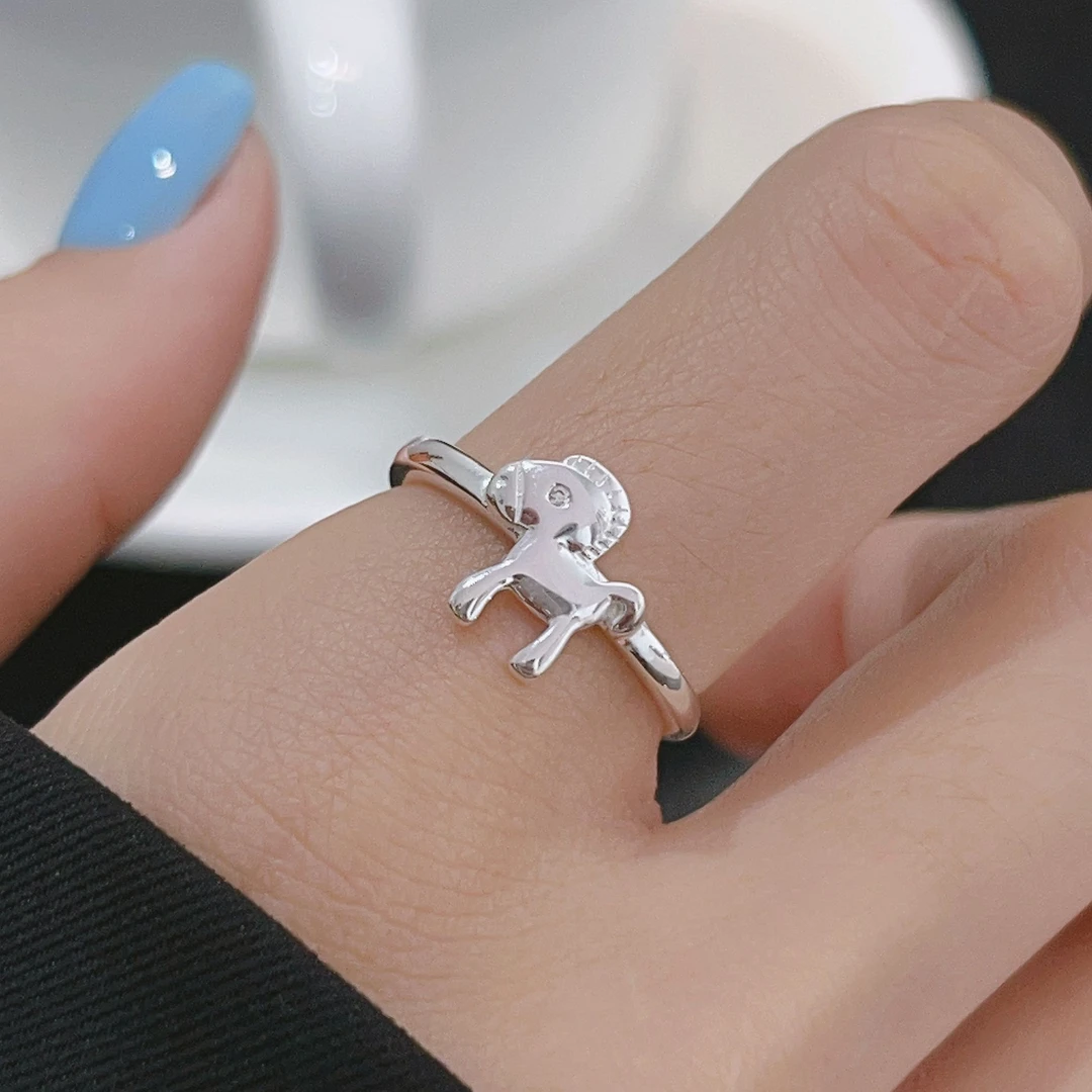 925银戒指 【旋转木马】戒指韩国小众百搭简约轻奢2024年新款