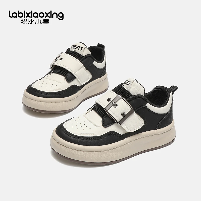 蜡比小星男童板鞋儿童鞋子女童休闲鞋春秋款2024春季新款百搭透气