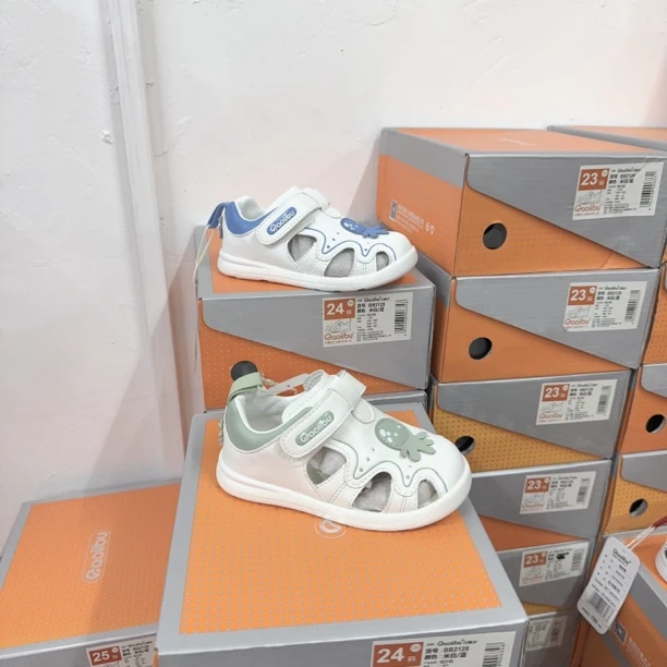 BB2128Qaoiibu巧爱步21-26码橡胶软底防滑一段学步二段机能凉鞋