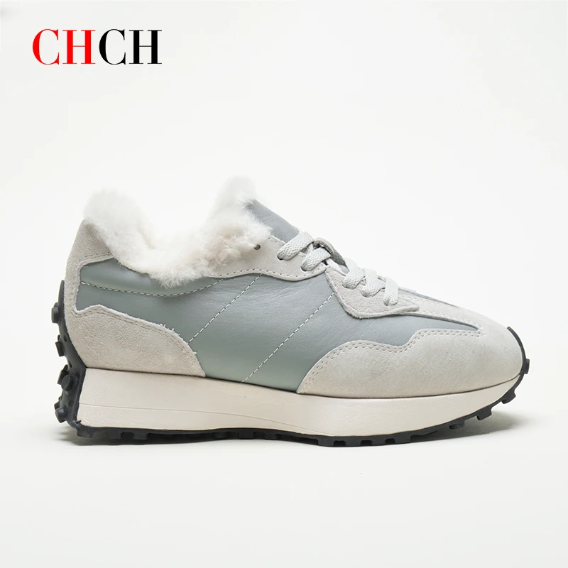 CHCH秋冬新款时尚休闲鞋外穿加绒潮流阿甘鞋CN2B5371