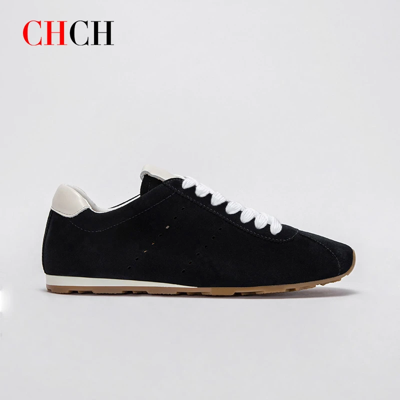 CHCH2024早春德训鞋女真皮超软小白鞋运动鞋百搭女鞋CO1B5261