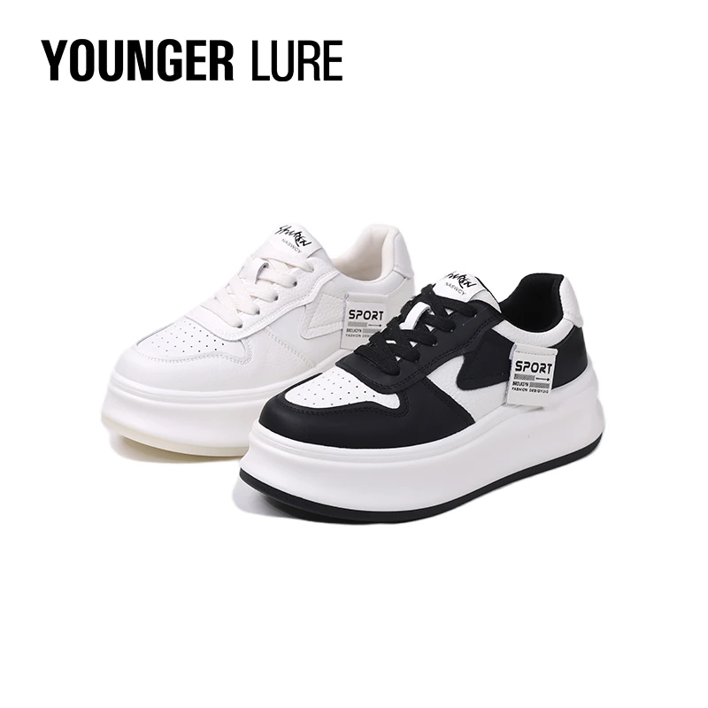 【老彭同学】女士熊猫板鞋时尚百搭厚底小白鞋潮流休闲鞋【OLD1889】