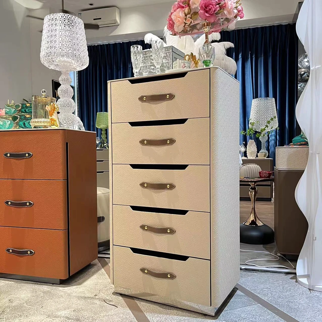 【喜悦家具】SKM压花五斗柜60*40*120