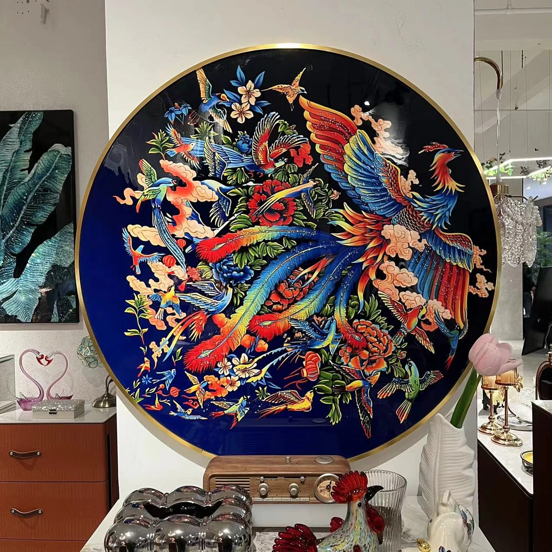 【喜悦家具】百鸟朝凤挂画800*800