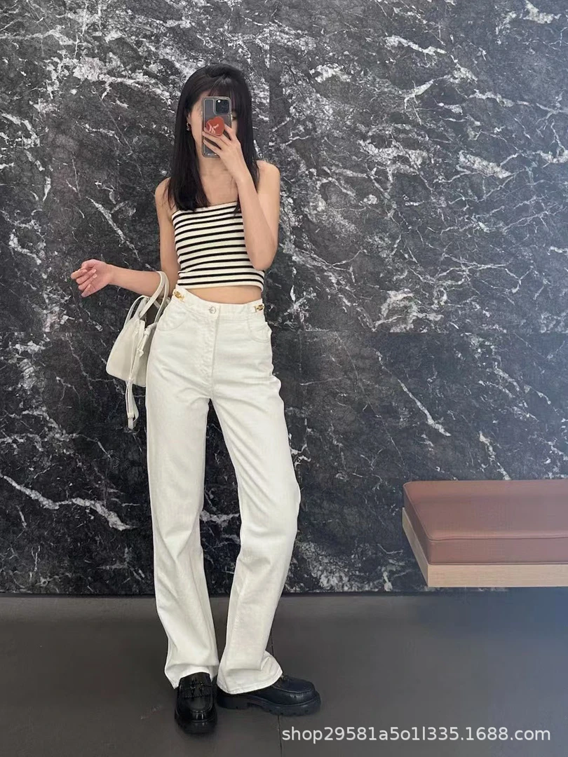 拾（1201-1400）显瘦运动高腰休闲黑色瑕疵类型牛仔裤