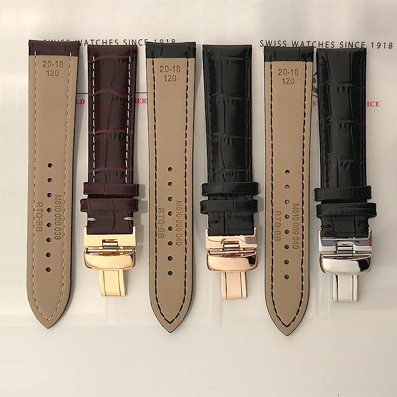 适用美度表带原装真皮贝伦赛丽M8600 M7600男女款舵手 指挥官20mm