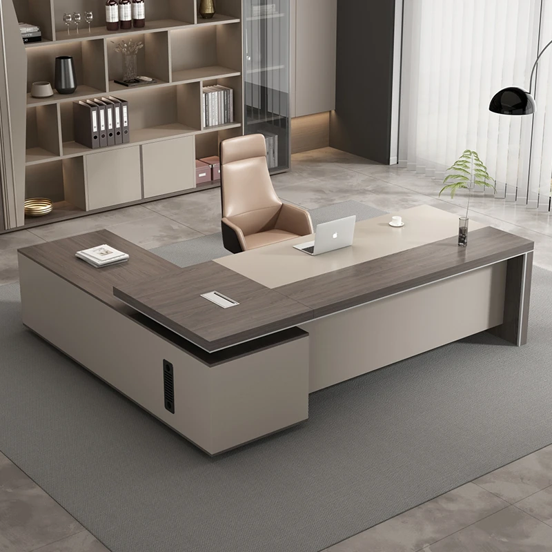 梵箭办公桌老板桌简约现代大班台总裁桌子办公室家具经理桌椅组合