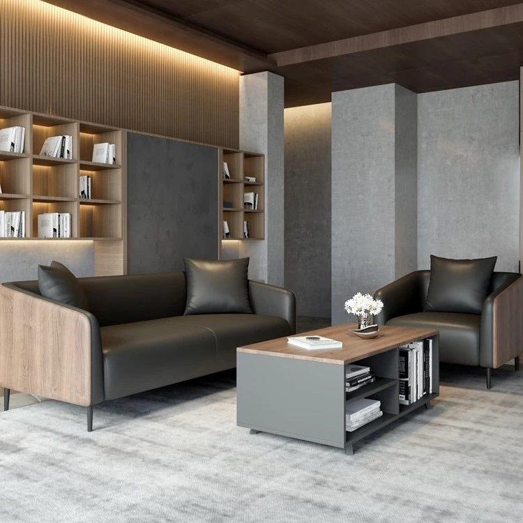 北欧办公沙发茶几组合套装会客洽谈接待室商务简约现代办公室沙发