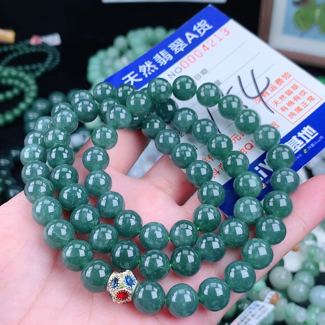翡翠毛衣链未镶嵌