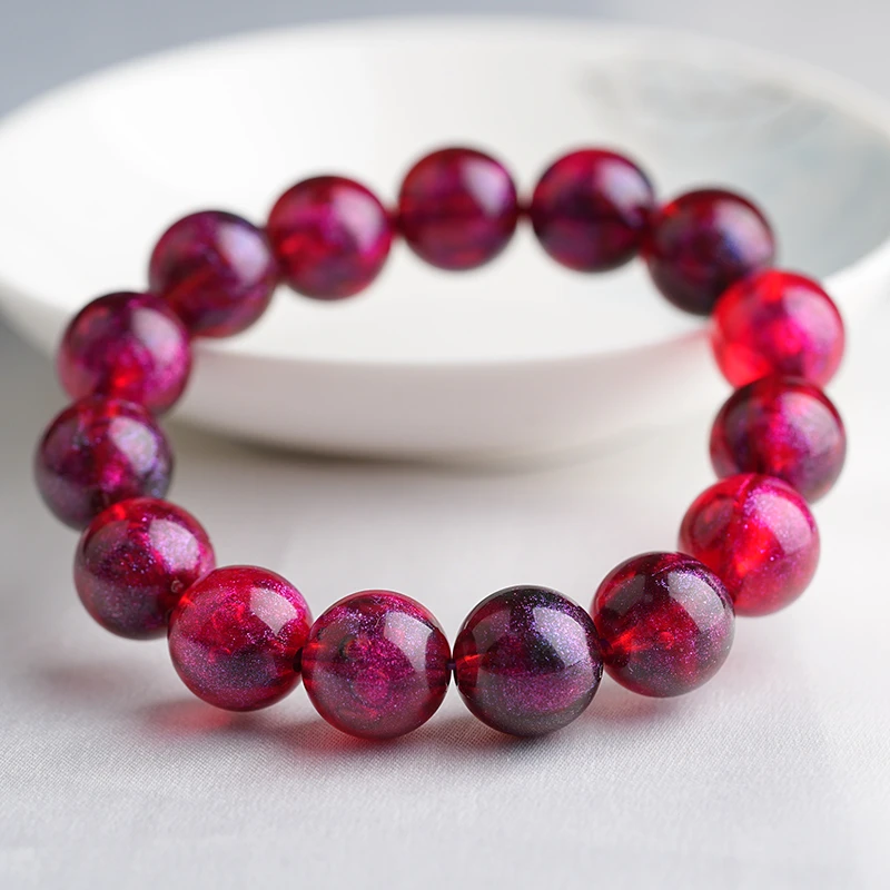 非金属手链 S级典藏 珍藏款 文化传承 简约14MM血红单圈手串H48