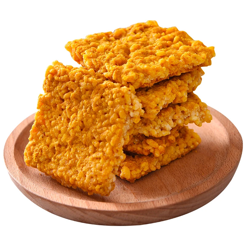 蟹香蛋黄锅巴500g/箱 米香美味/方便卫生/油酥不腻/三种口味