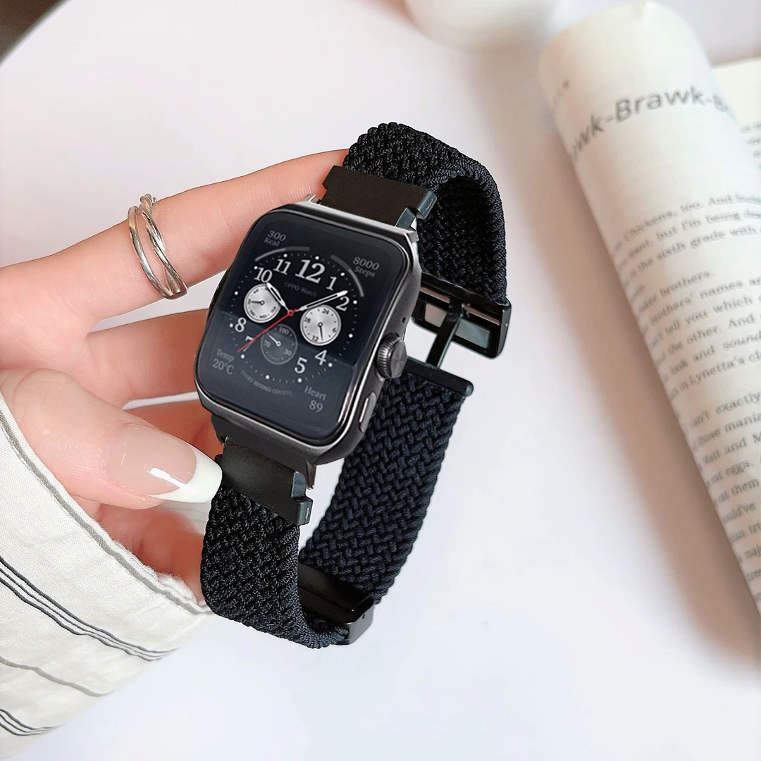 适用OPPOwatchX2/X表带编织折叠扣4/3pro个性时尚3/2代替换带男女