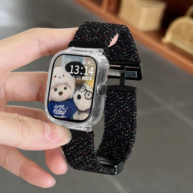 适用红米redmi watch5/4/3/2/1代表带编织磁吸时尚折叠扣青春腕带