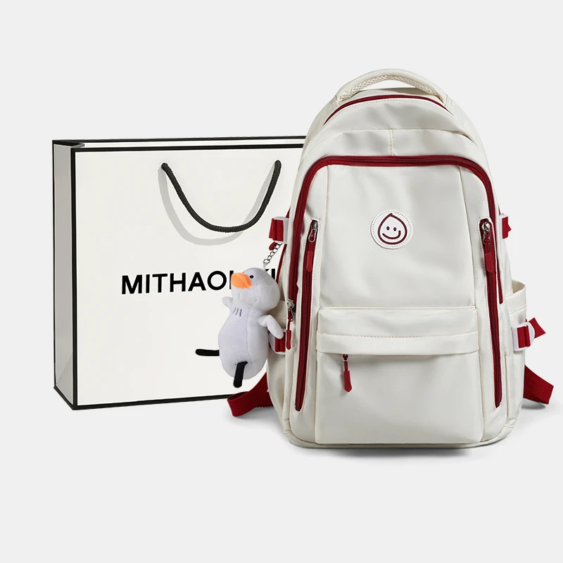 MITHAOLKUSC正品双肩包女2023新款高中大学生电脑包大容量背包