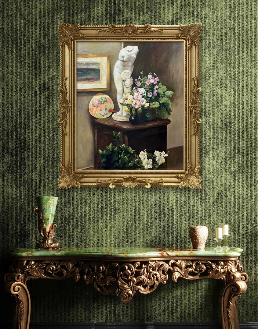 莫梵拉方丹拉图尔花卉静物蜀葵花餐厅玄关挂画