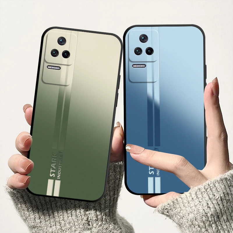 适用Redmi红米k40S手机壳男女款全包边渐变新款保护套防摔超薄软