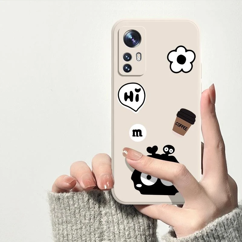 适用小米12青春版手机壳液态硅胶保护套软外壳全包卡通新款个性超