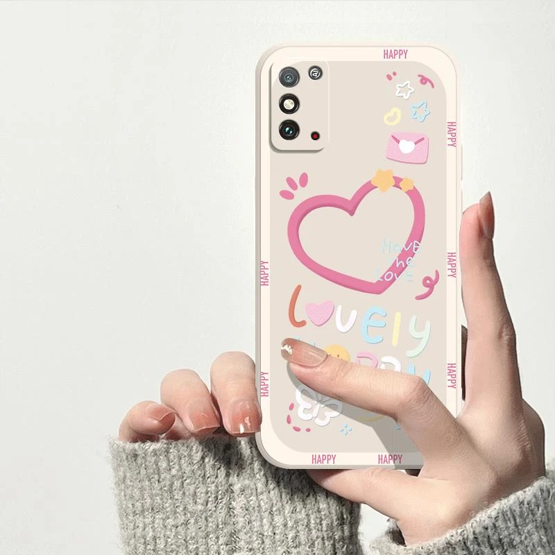 适用荣耀X30Max手机壳KKG-AN70液态硅胶保护套软外壳防摔网红爱心