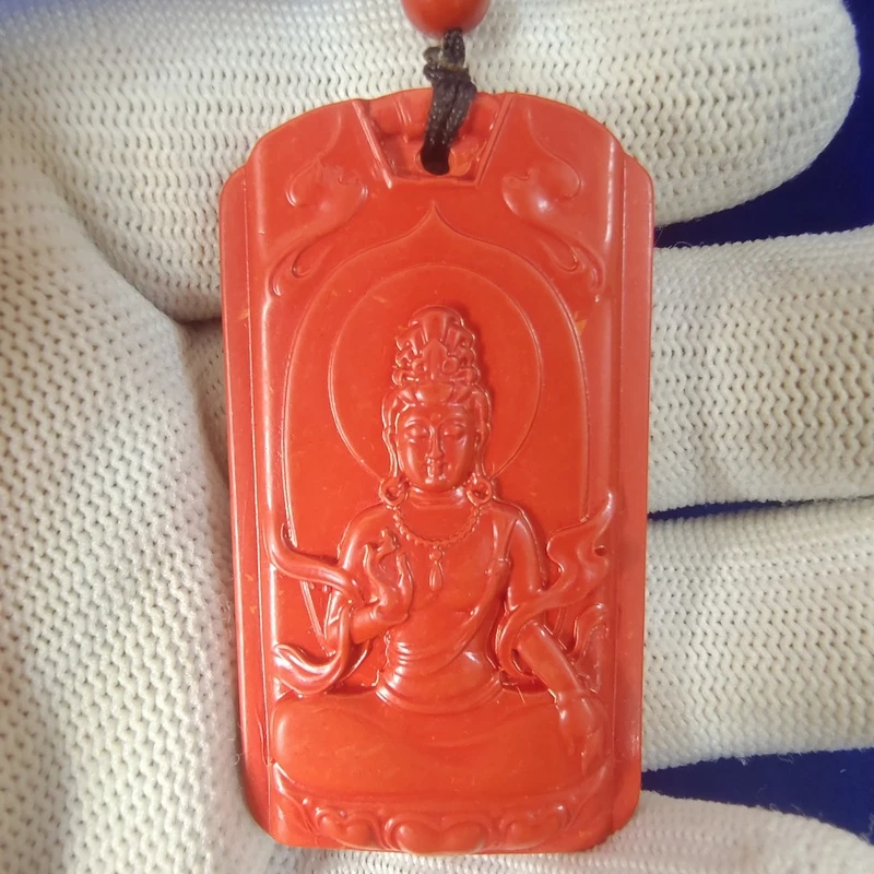 含辰砂工艺品【闪购商品】 朱砂 观音牌