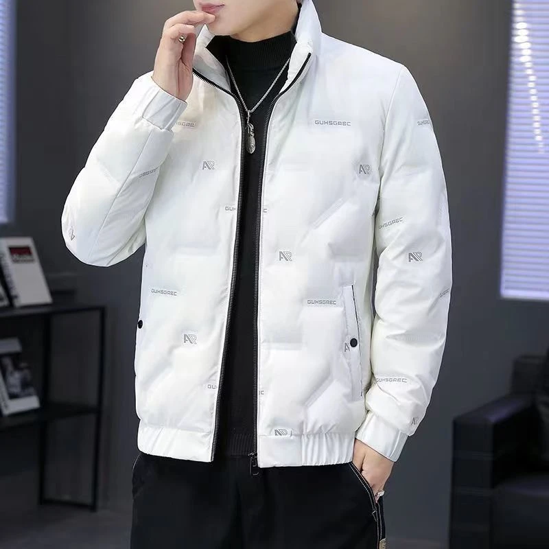 波司澄2023秋冬新款男士时尚立领压花短款羽绒服保暖韩版修身休闲