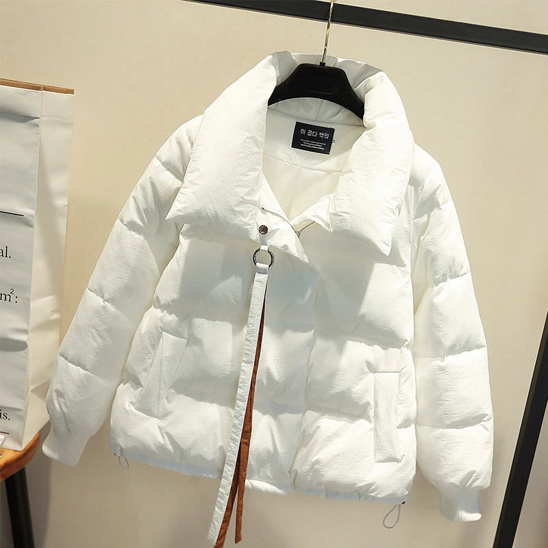 波司澄白鸭绒羽绒服小2023冬装新款短款女学生加厚白色冬季外套