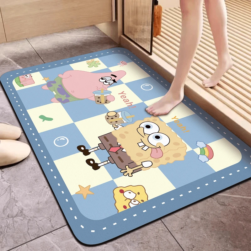 软硅藻泥卫生间速干浴室吸水防滑垫脚垫耐脏冲洗地毯家用入户门垫