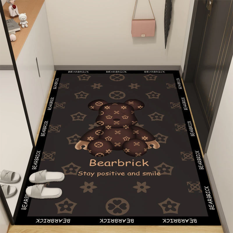 门口入户垫现代北欧水晶绒进门脚垫家用玄关门厅可裁剪地毯地垫