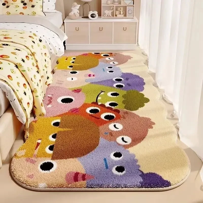 多巴胺卧室床边地毯房间冬天地垫客厅阅读区玩耍爬行垫家用卡通款