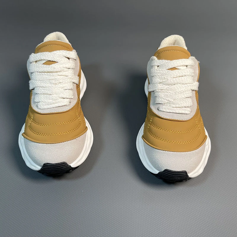 松糕鞋男2023秋季新款低帮百搭厚底潮鞋韩版潮流休闲鞋男鞋潮鞋