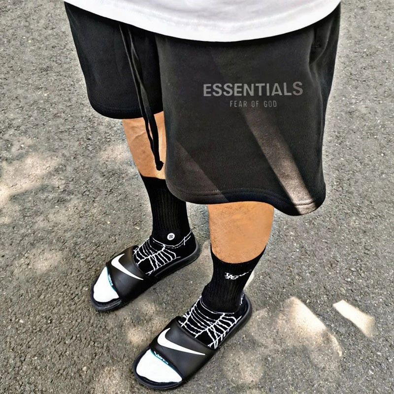 ESSENTIALS ZONE反光字母短裤潮牌休闲5分休闲裤