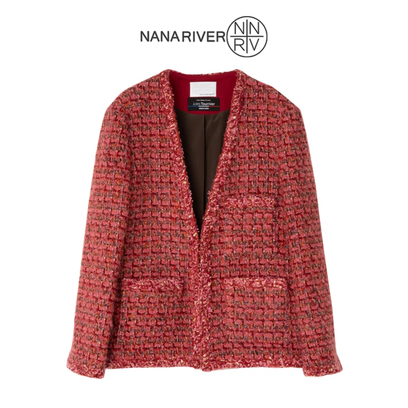 【季节信使4.0】高级小香风外套手工流苏设计粗花呢短外套