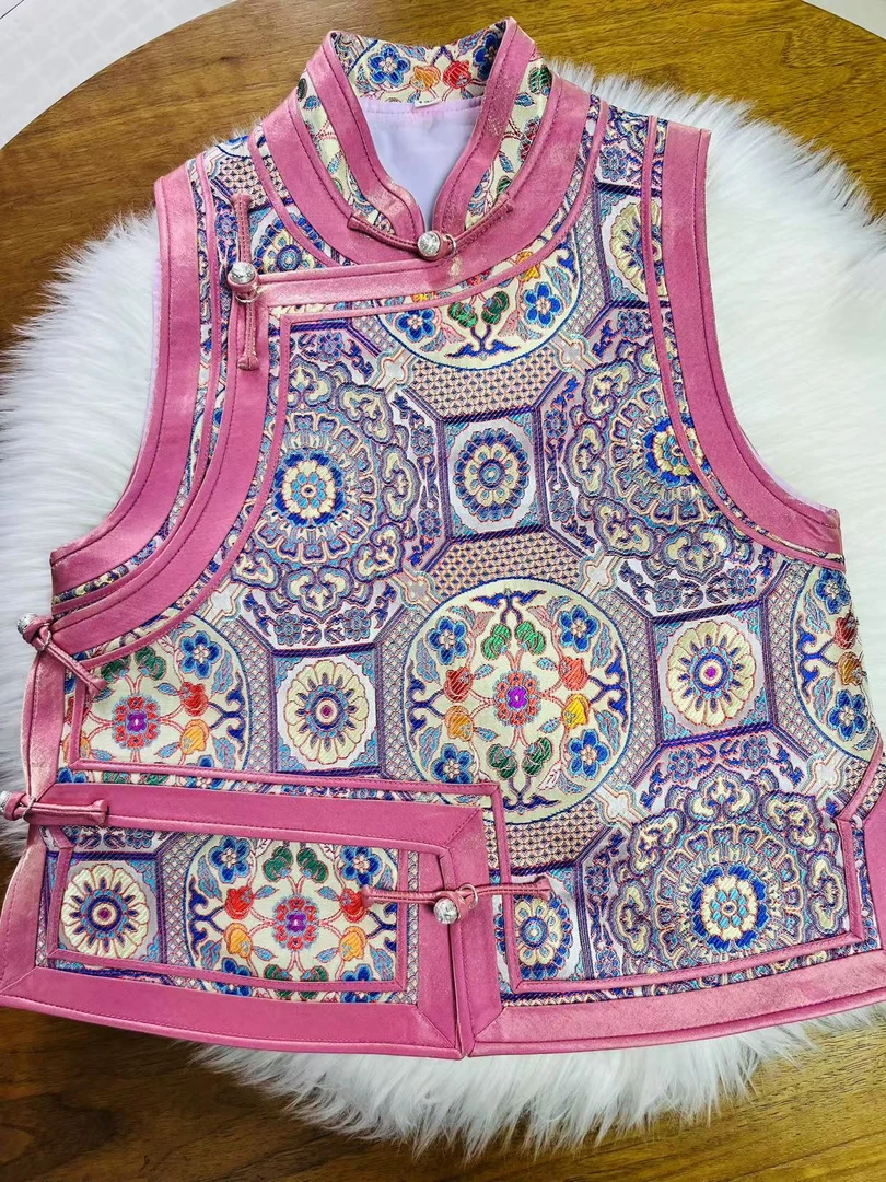 【蒙善妈】锌粉马甲重工系列马甲 男女宝宝通用走秀拜年服儿童时尚