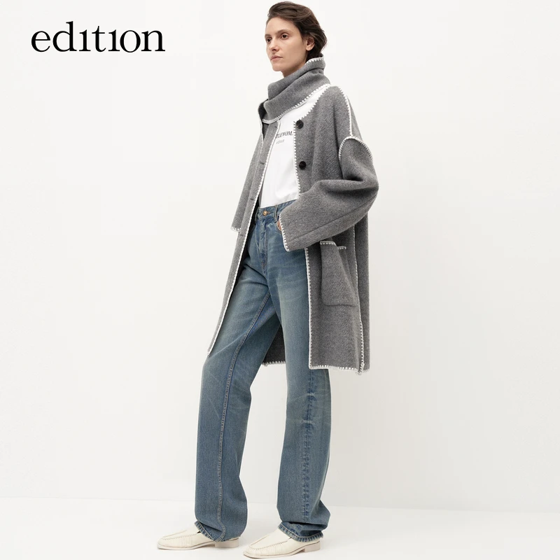 edition秋季时尚休闲土耳其棉复古牛仔裤女士商场同款#EBC3JENK02