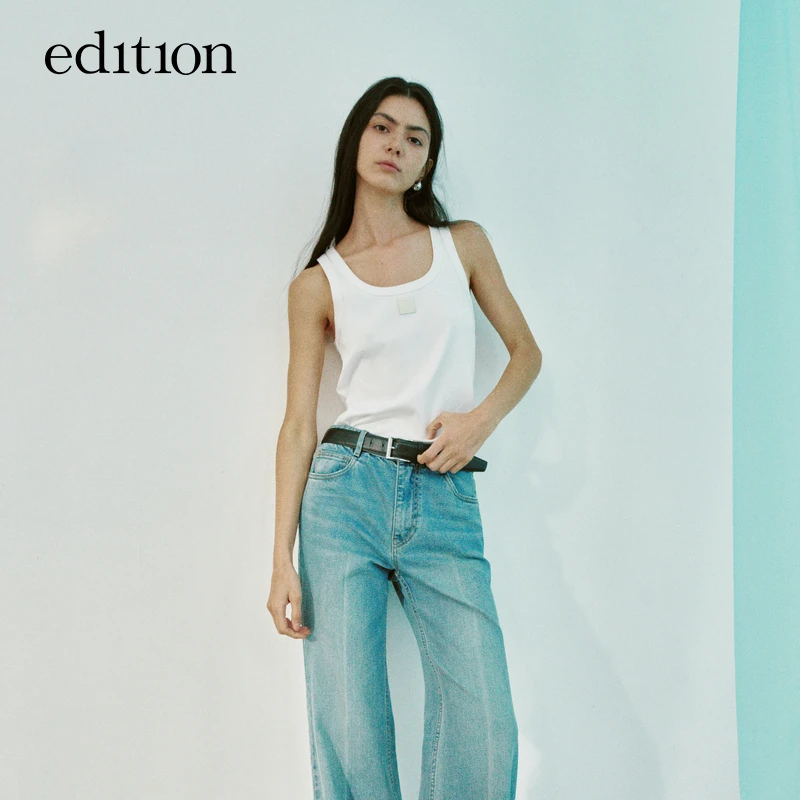 【E+春雨胶囊系列】edition时尚风感波粒棉布工字背心#EBD1VET001