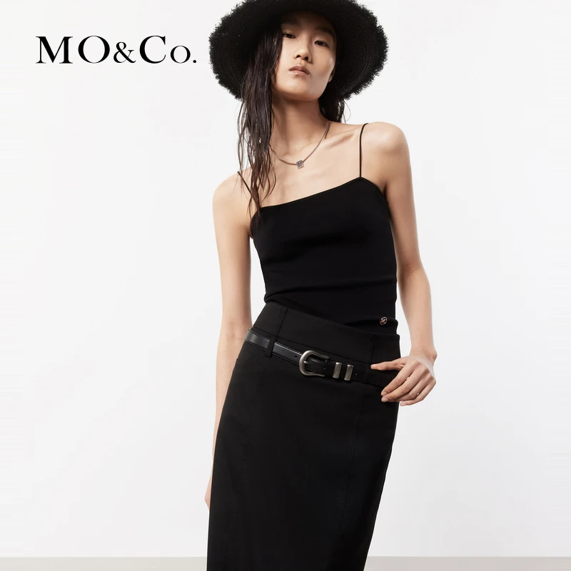 MOCO夏简约平口露背针织吊带背心上衣内搭外穿MBD2VET002