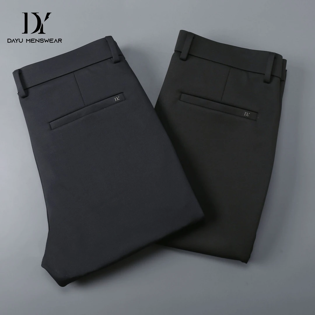 【DY推荐】男士高奢垂感免熨修身商务休闲小脚裤