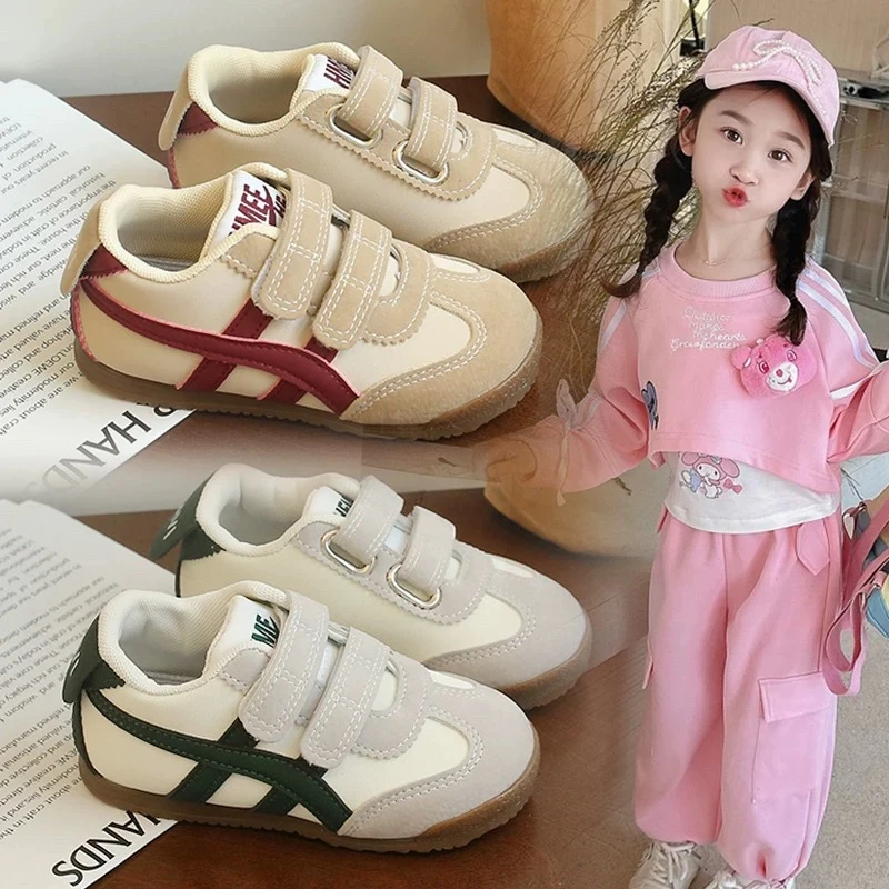 儿童阿甘鞋真皮2024年春季新款女童韩版休闲运动鞋男童轻便跑步鞋